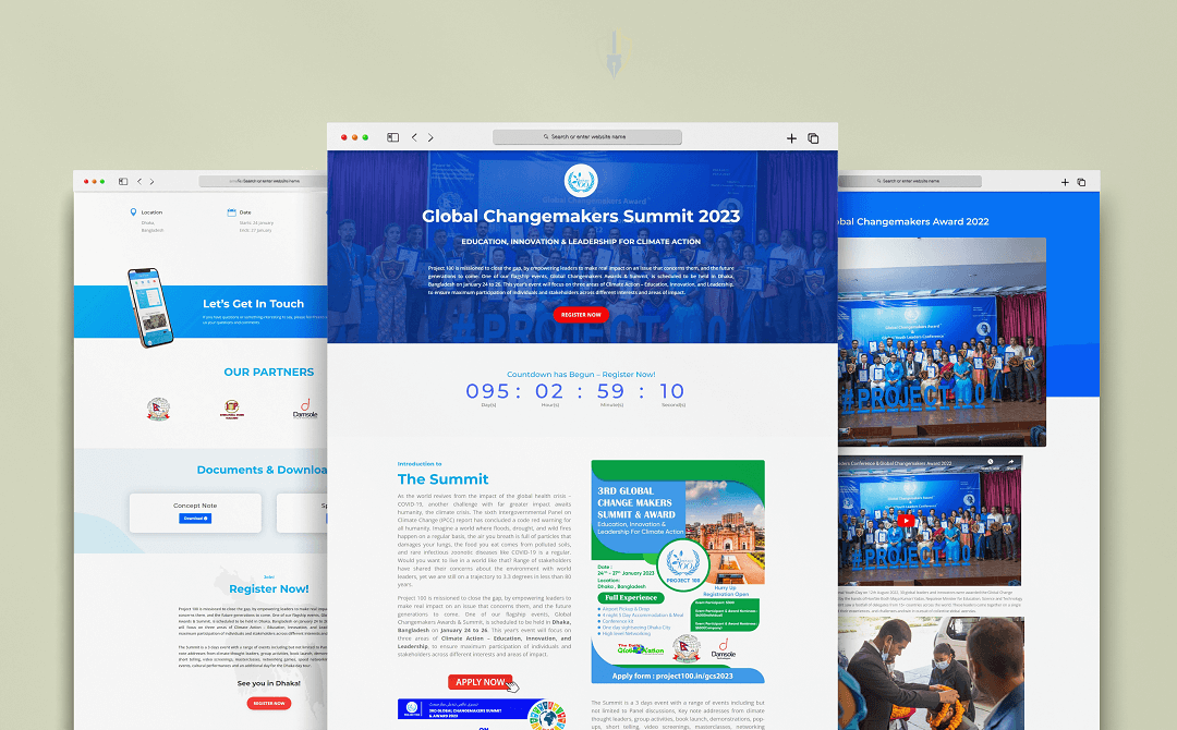 Website Design & Digital Marketing for Global Changemakers Summit
