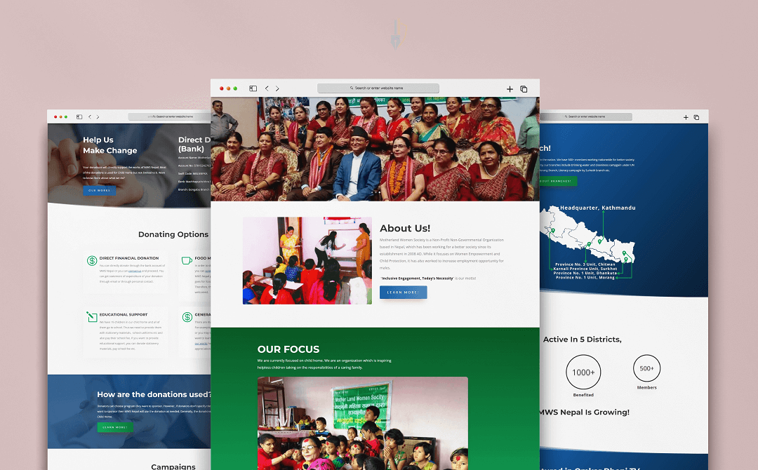 Website Design for MWS Nepal